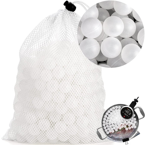 Lawei sous vide balls 20mm reduce heat loss for even cooking.