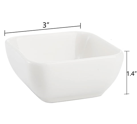 Lawei stackable porcelain dip bowls save space while remaining durable.