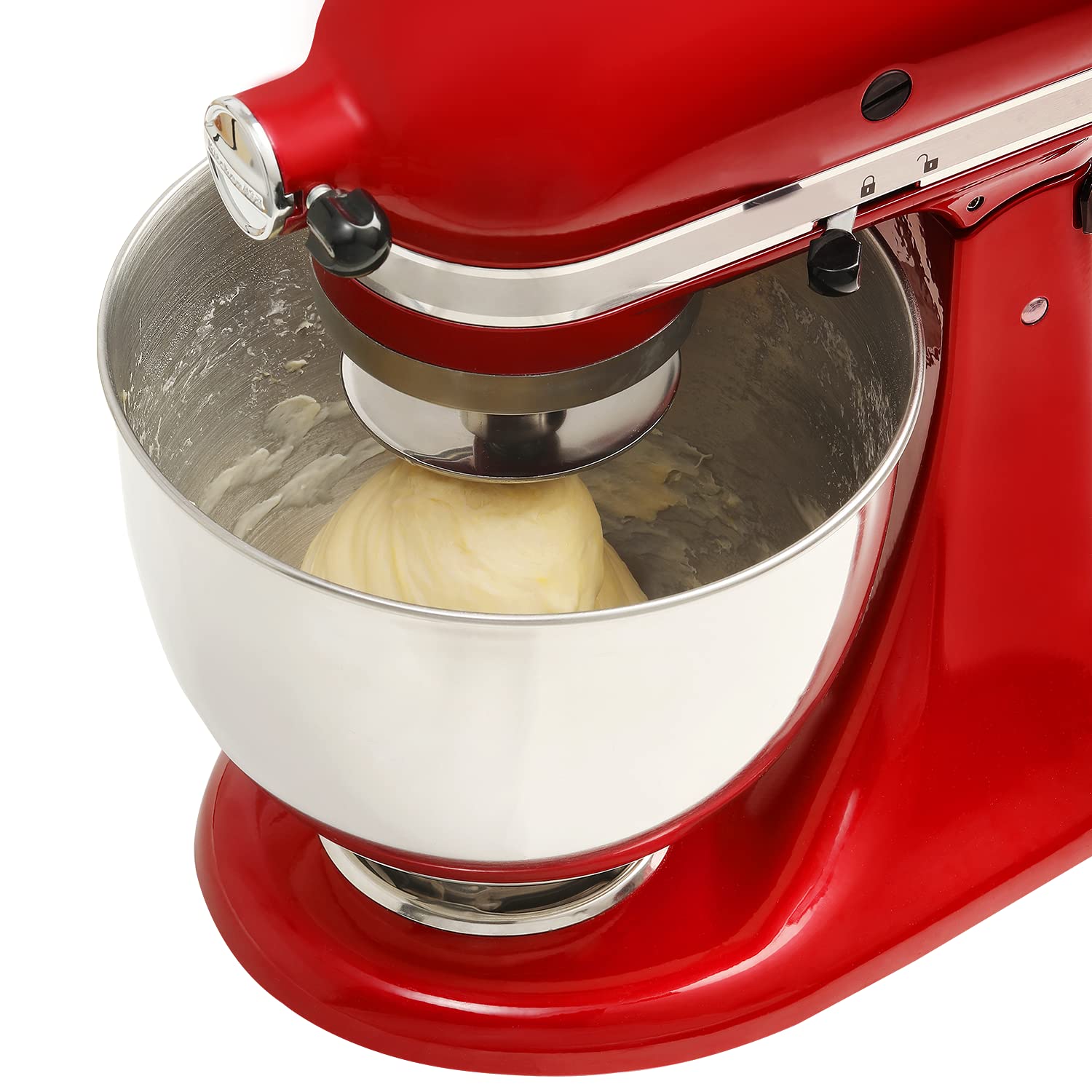 Lawenme K45DH dough hook in action kneads yeast dough with ease.