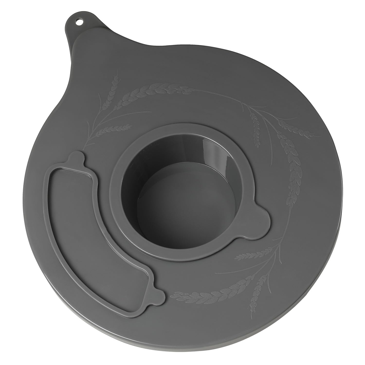 Lawenme glass bowl cover top opening for adding ingredients during mixing