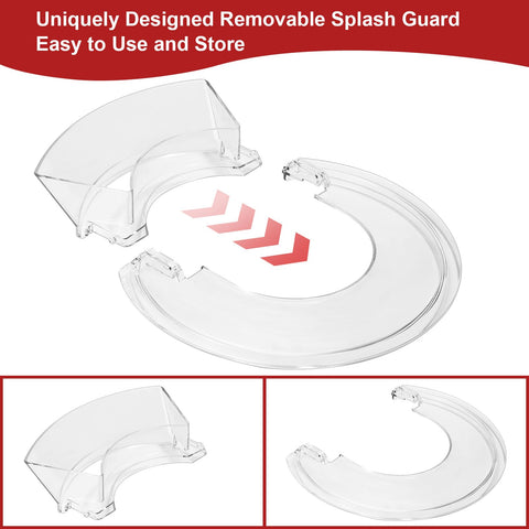 Transparent, food-grade shield provides clear visibility during blending.
