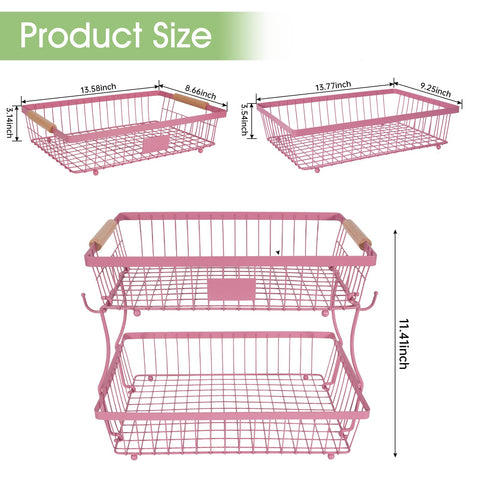 Lawhood-Mijin full setup shows two-tier stand maximizing fruit and snack storage.