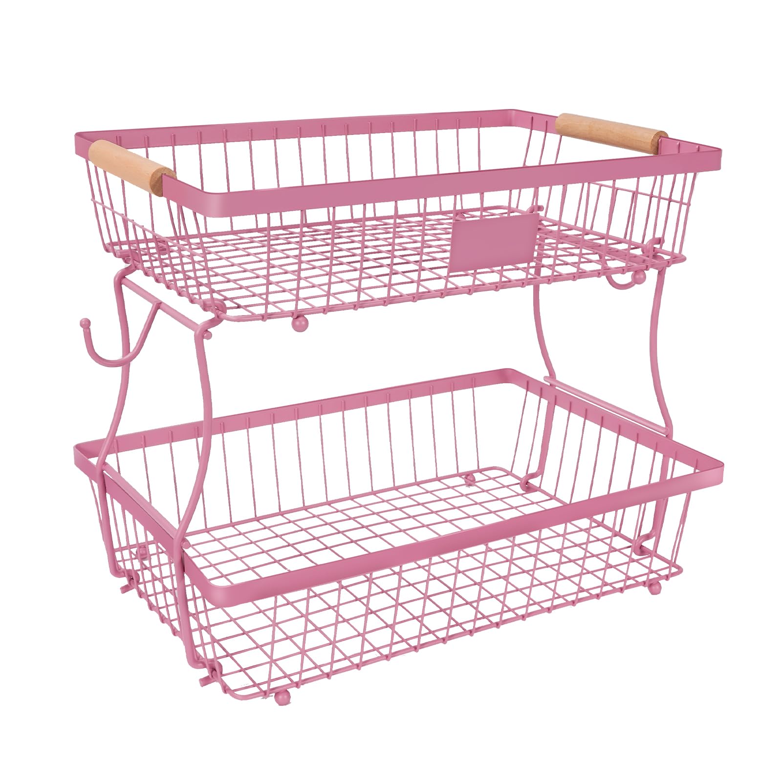 Lawhood-Mijin 2-tier fruit basket top view for an organized countertop display.