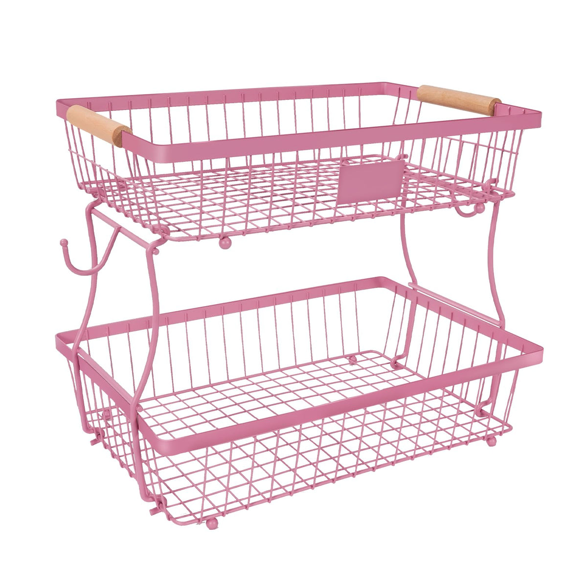 Lawhood-Mijin 2-tier fruit basket top view for an organized countertop display.