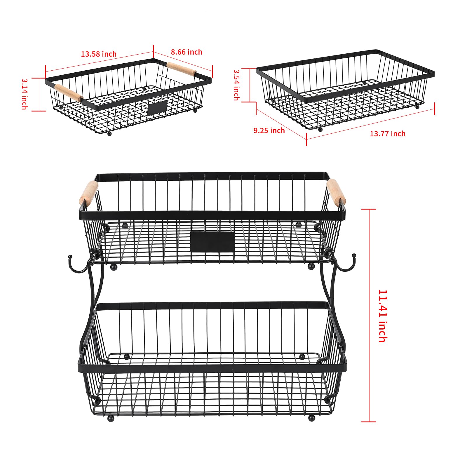 Lawhood-Mijin detachable top basket offers flexible storage on the counter