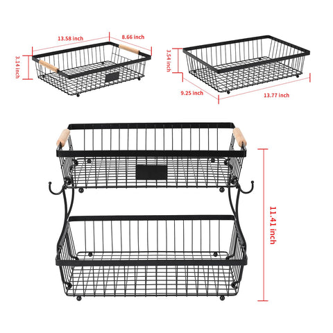 Lawhood-Mijin detachable top basket offers flexible storage on the counter