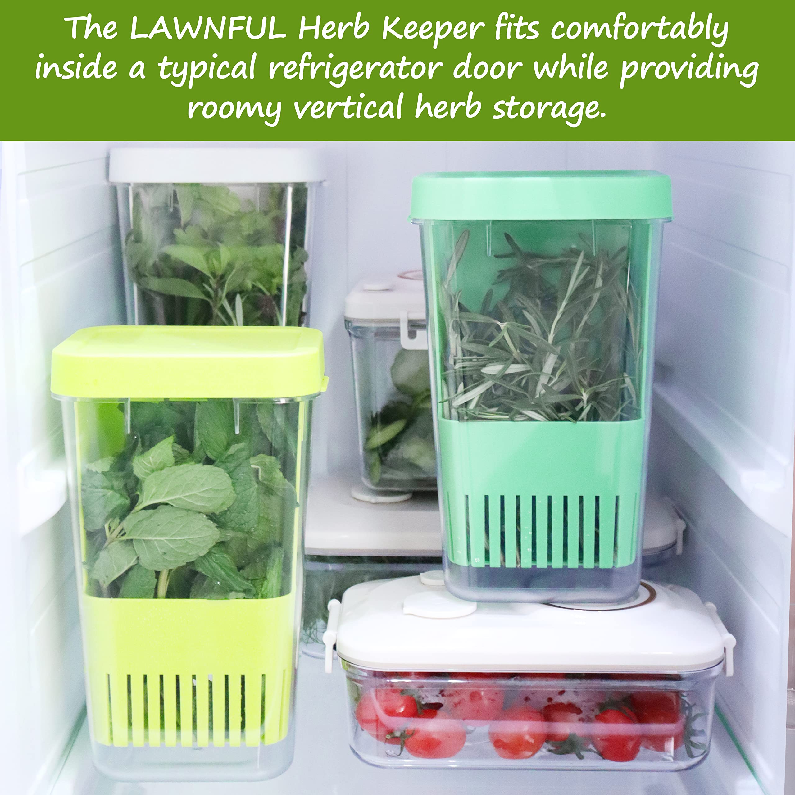LAWNFUL transparent inner basket for easy lifting and checks.