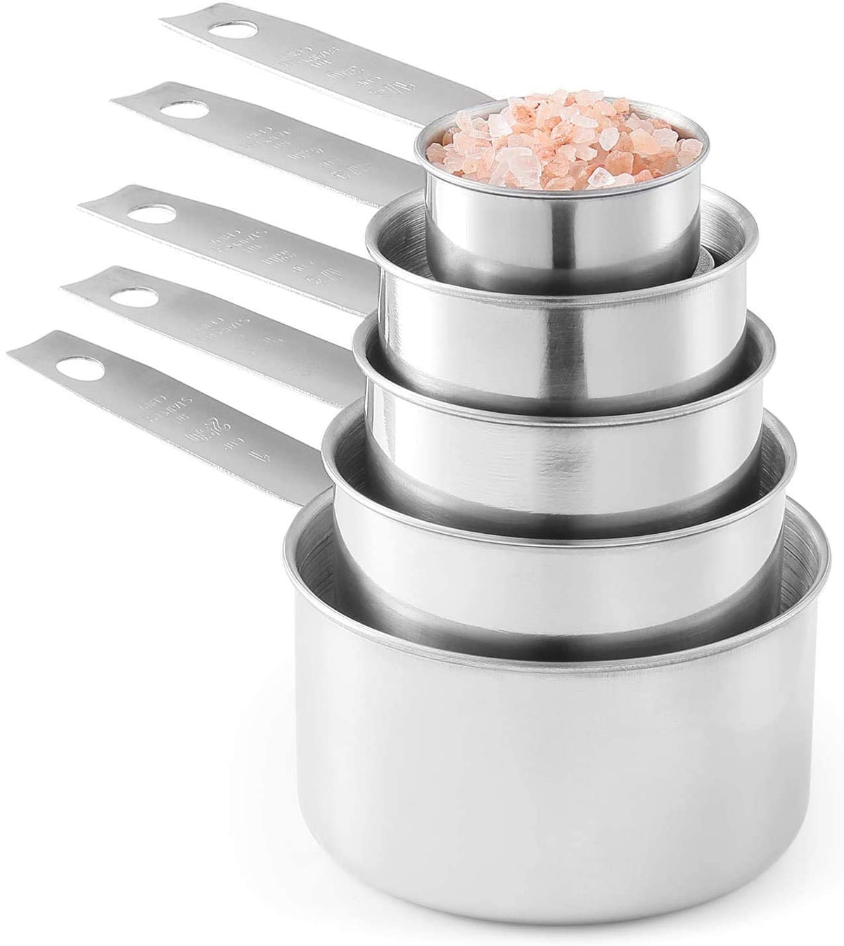 Laxinis World stainless steel 1 cup measuring cup for precise dry ingredients.