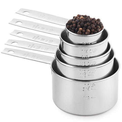 Laxinis World stainless steel one-eighth cup for small seasoning measures.