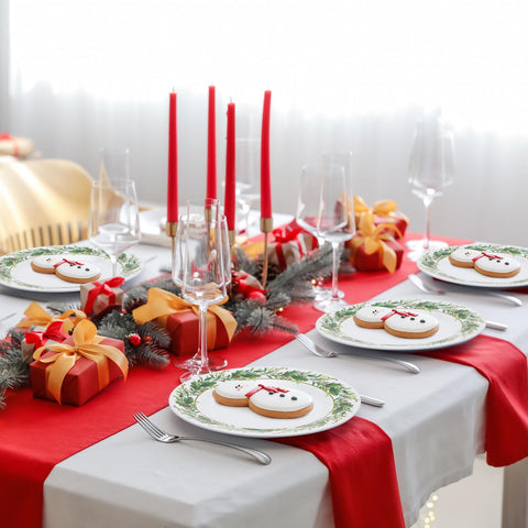 Layhit Christmas tableware adds elegant, practical flair to gatherings and is dishwasher-safe