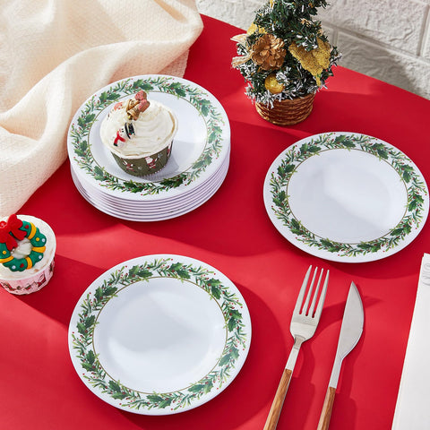 Layhit stackable holiday plates save cabinet space during festive meals