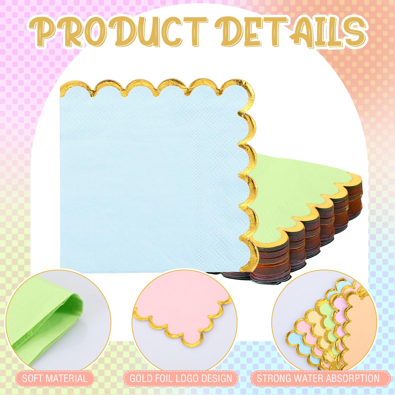 Layhit folded 5x5 inch napkins ready for easy serving.
