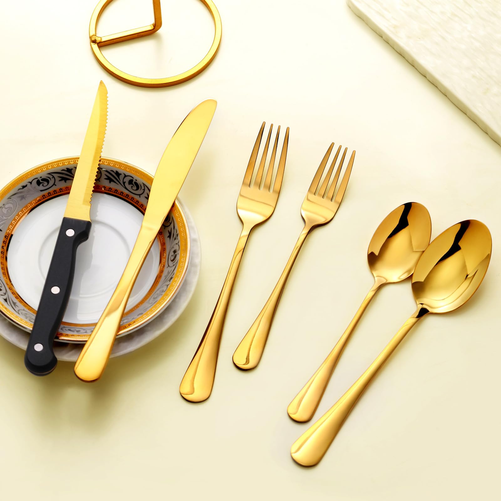 LayHyand stainless steel flatware close-up shows durable finish
