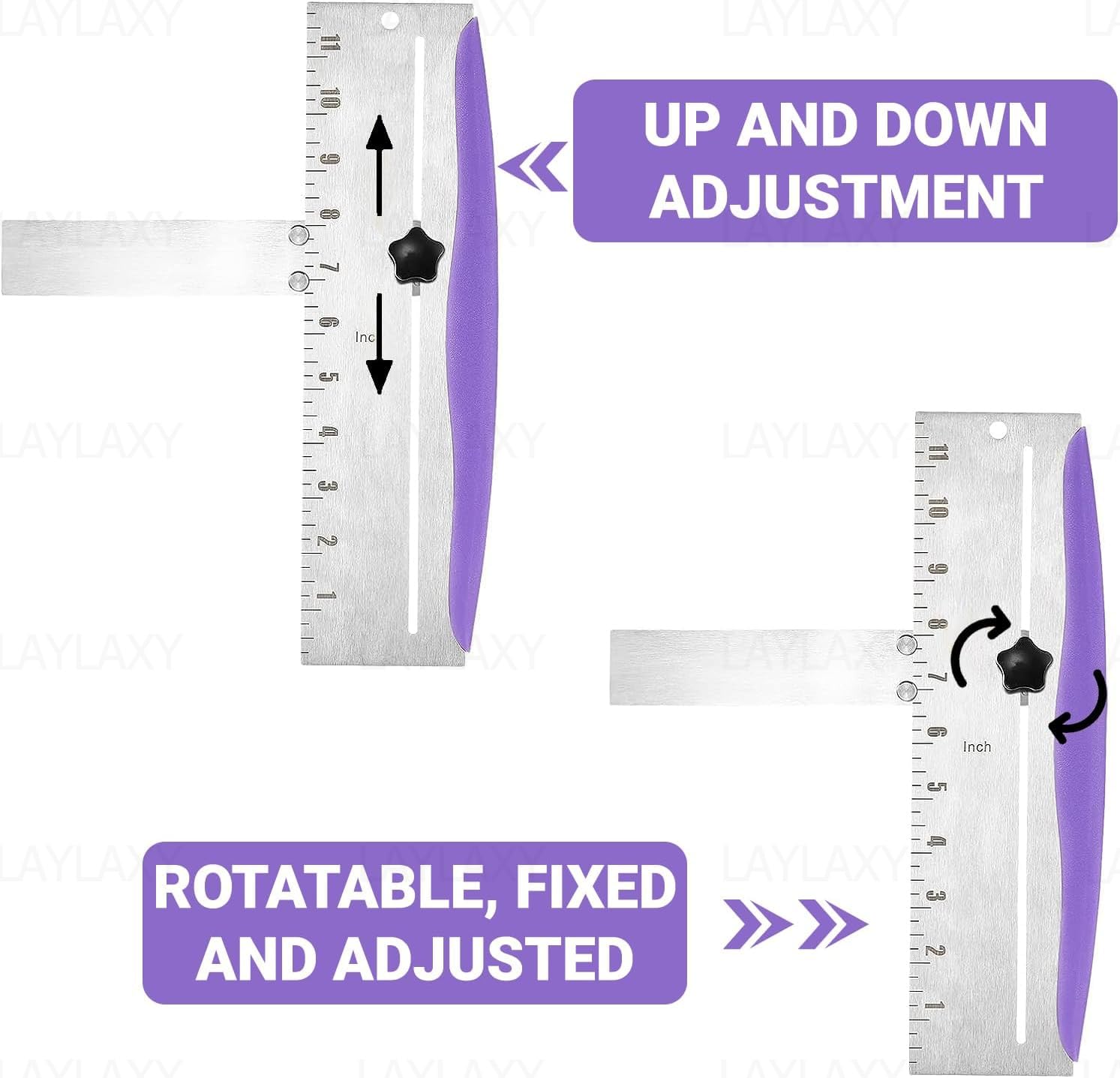 Laylaxy 12-inch scraper-spatula supports versatile decorating tasks.