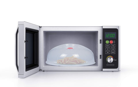 Layron dishwasher-safe microwave cover ready for quick cleaning