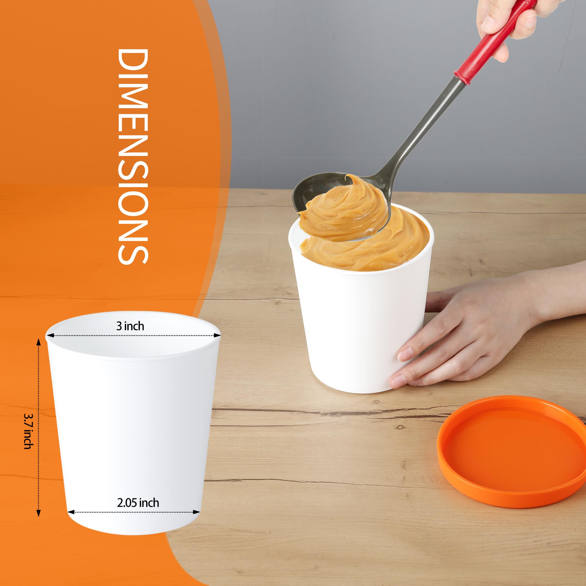 LayYun dishwasher-safe ice cream container for easy cleaning and reuse.