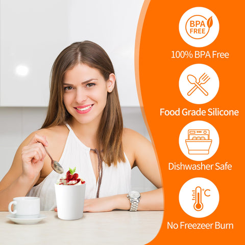 LayYun airtight silicone container keeps ice cream fresh and odor-free.