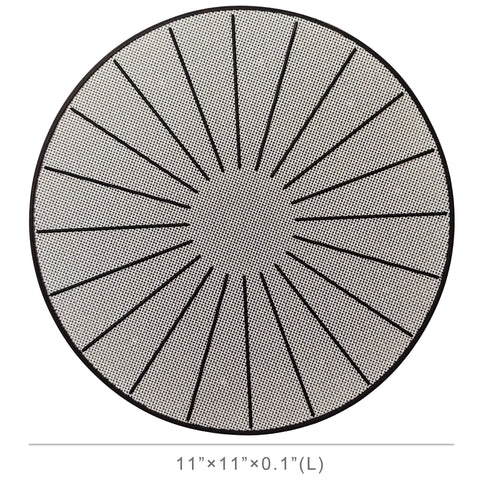 Lazy K induction cooktop mat shows compatibility with flat-base cookware