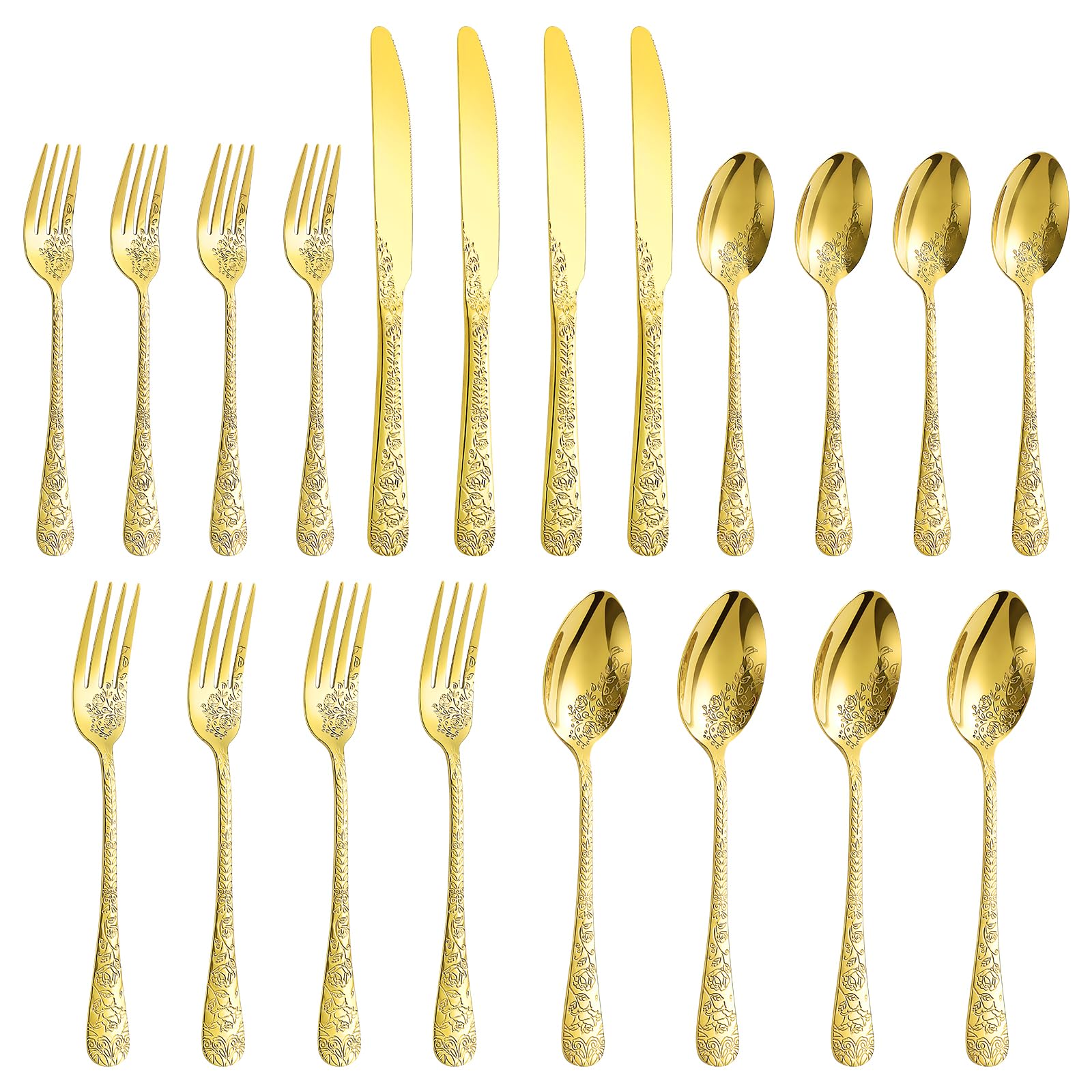 Lazycorner 20-piece set for four, ideal for home, entertaining, and outdoor dining.
