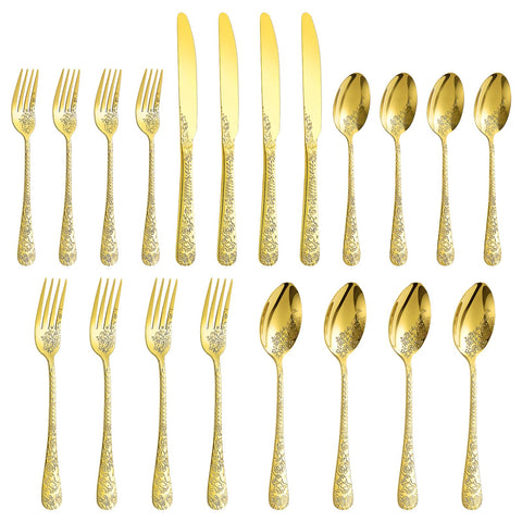 Lazycorner 20-piece set for four, ideal for home, entertaining, and outdoor dining.