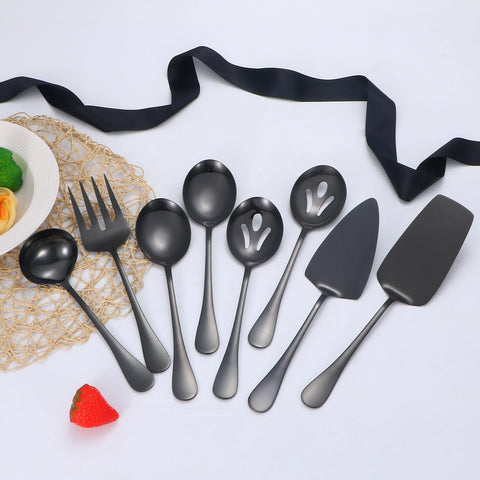 Lazycorner black soup-ladle comfortable grip for soups.