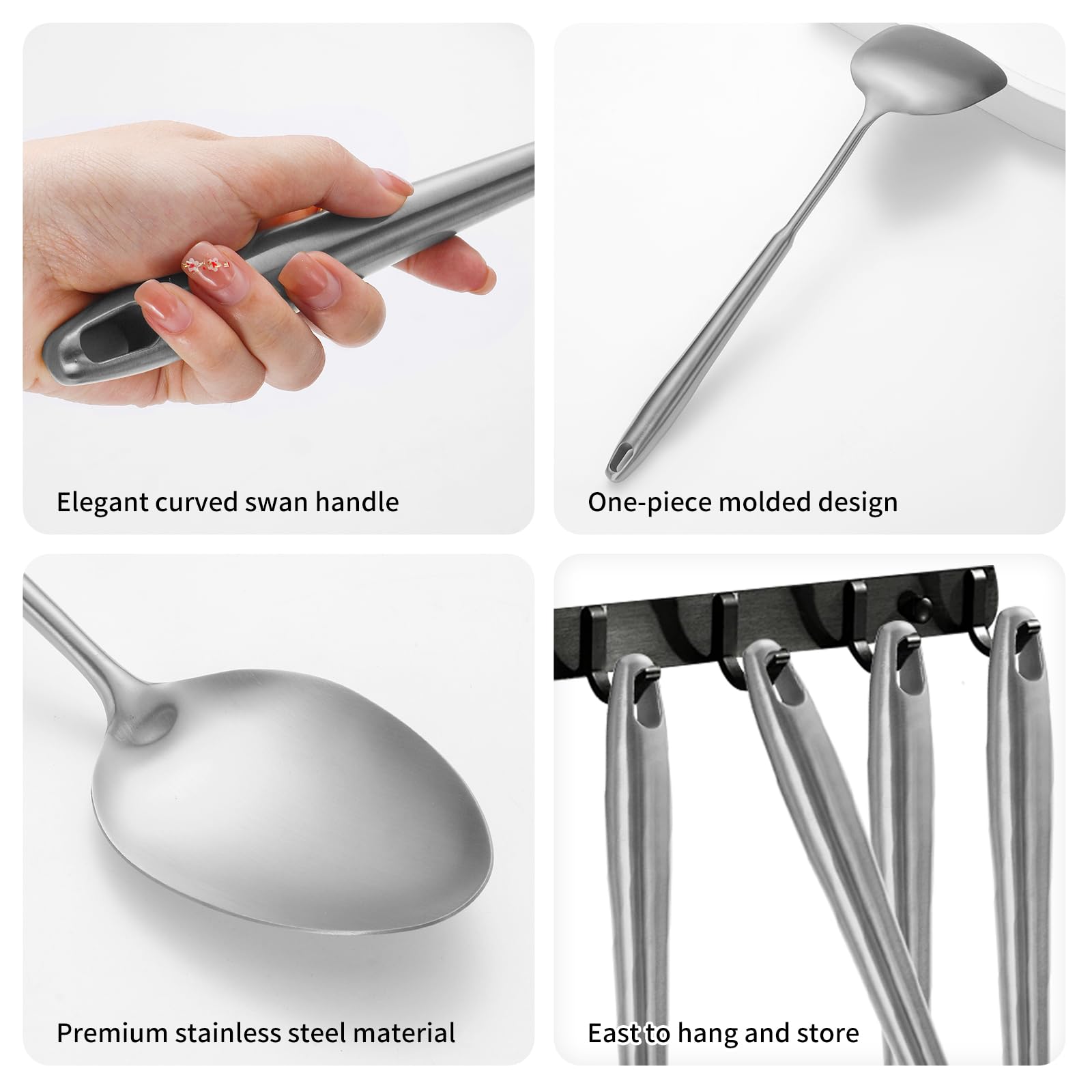 Lazycorner meat fork and serving spoons for confident serving