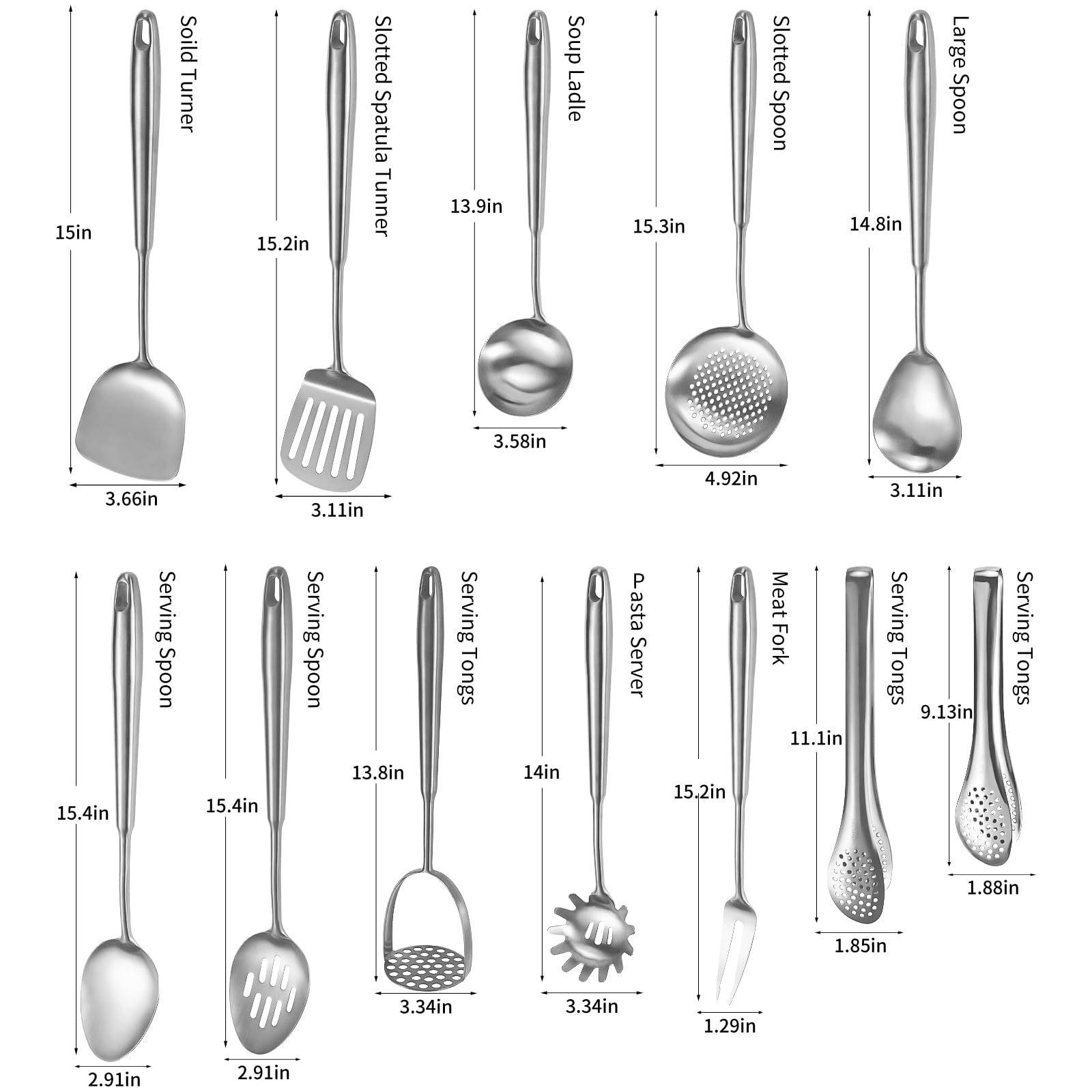 Lazycorner serving tongs pair ready for grilling or tossing salads