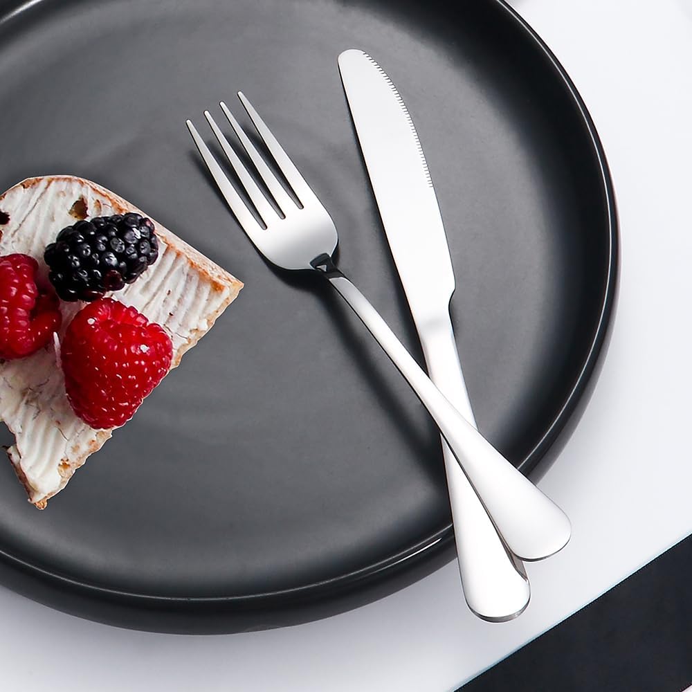 Lazycorner 20pc elegant-design flatware elevates home table settings.
