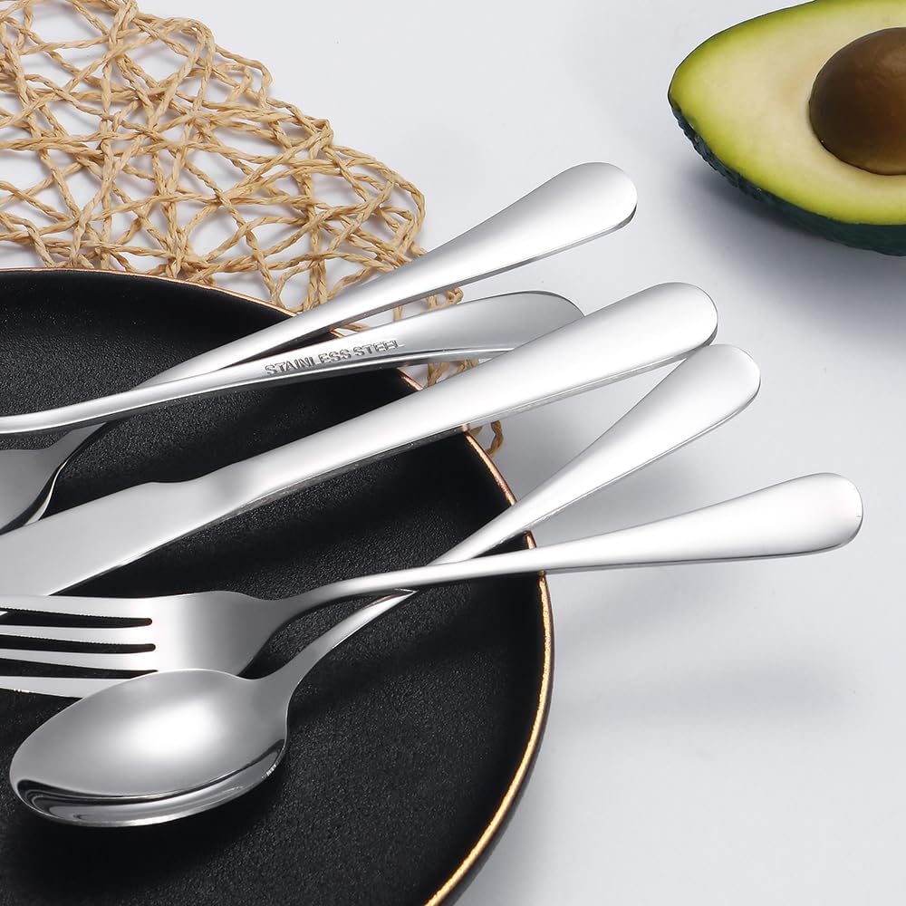 Lazycorner 20pc salad fork adds style to salads.
