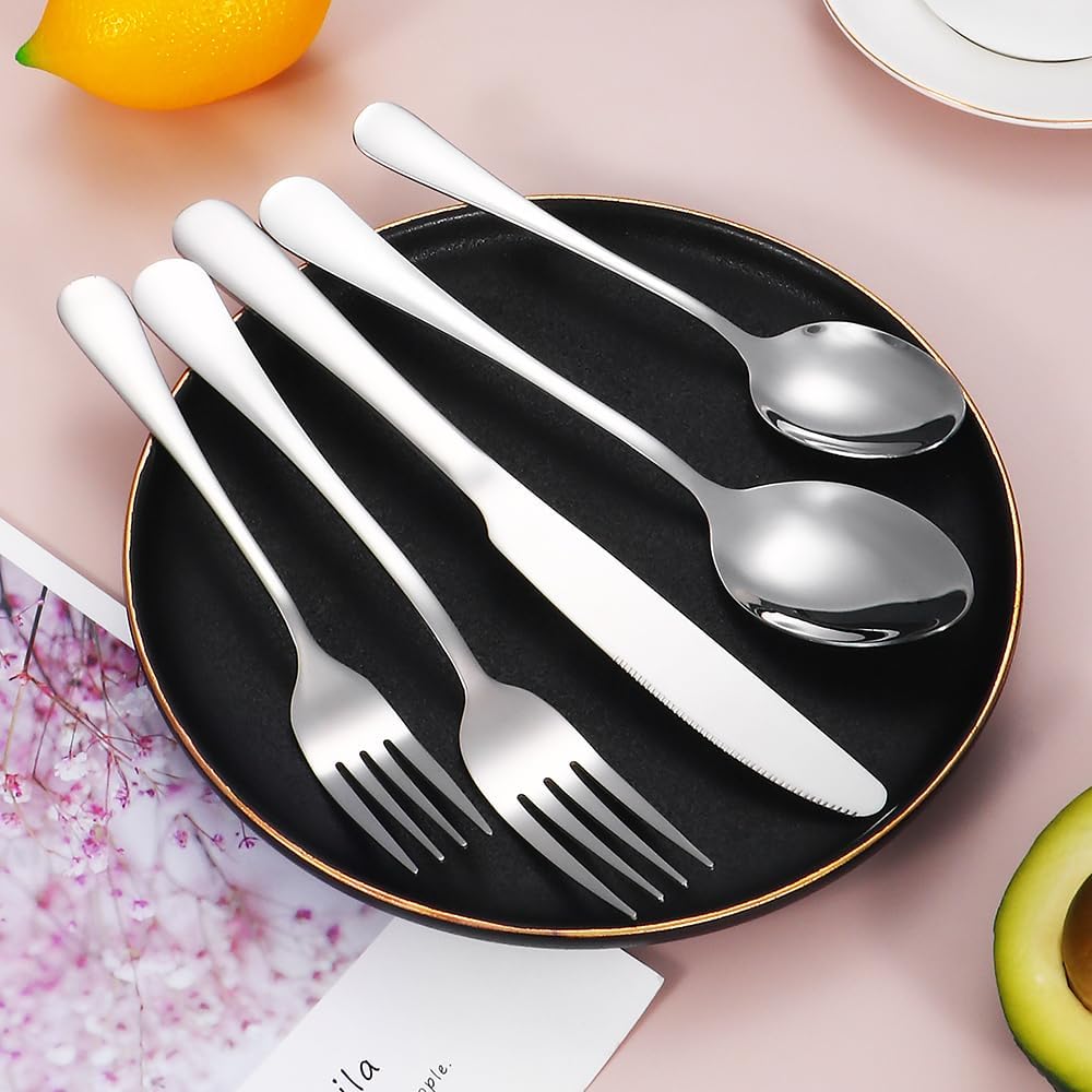 Lazycorner 20pc spoon with polished finish for comfortable dining.