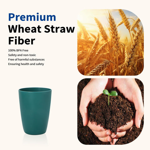 lazycorner wheat straw cup with non toxic material highlights safe everyday beverage use