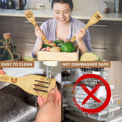 LBCIGOR bamboo utensil holder keeps kitchen tools organized and within reach