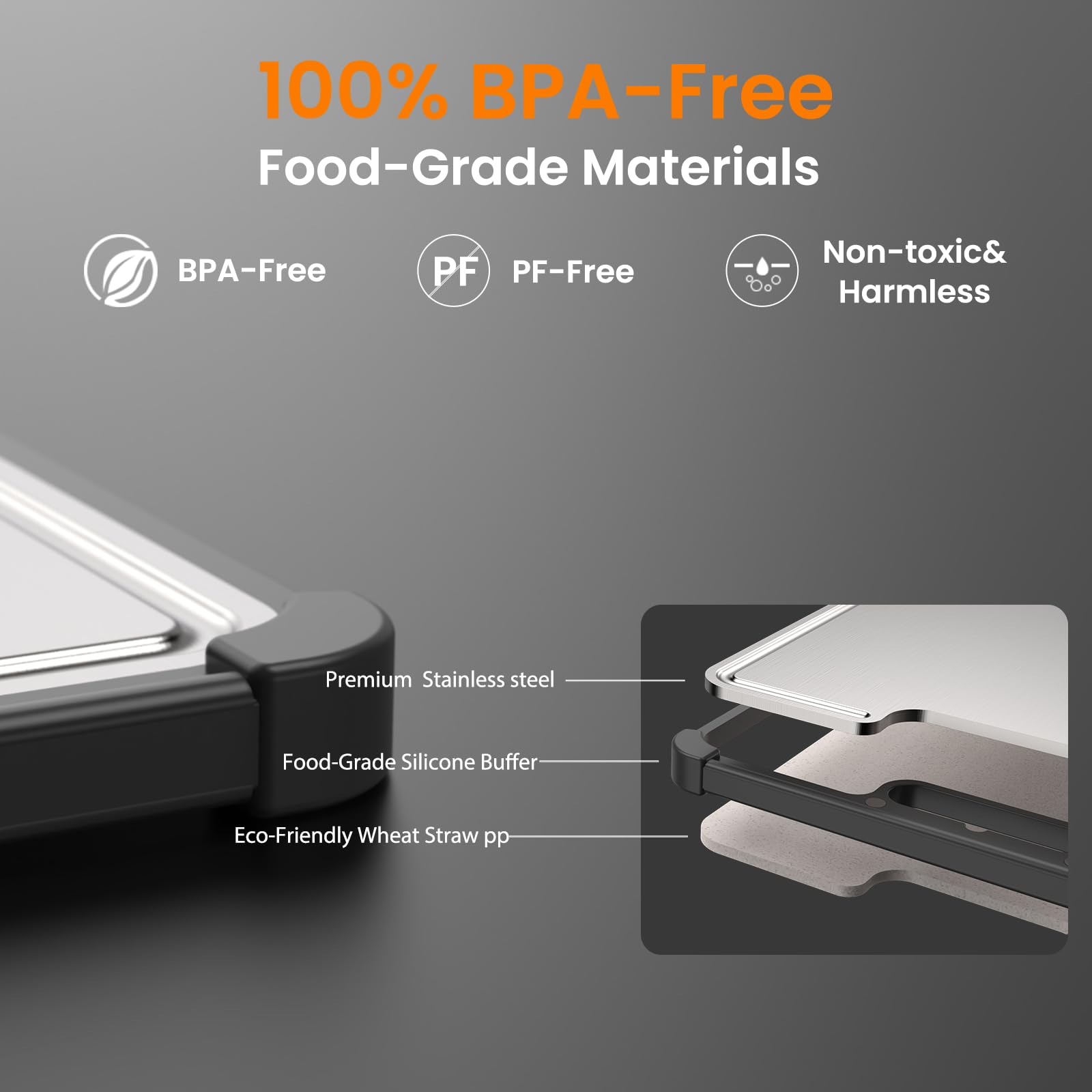 LBD premium cutting board eco-friendly wheat straw side for vegetables