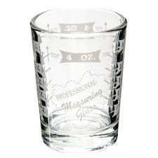 LCI measuring glasses with clear glass and readable marks for accurate pours.