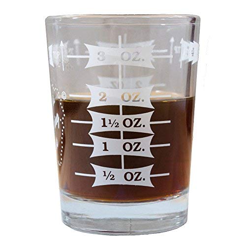 LCI glass measuring set features stackable design for compact kitchen storage.