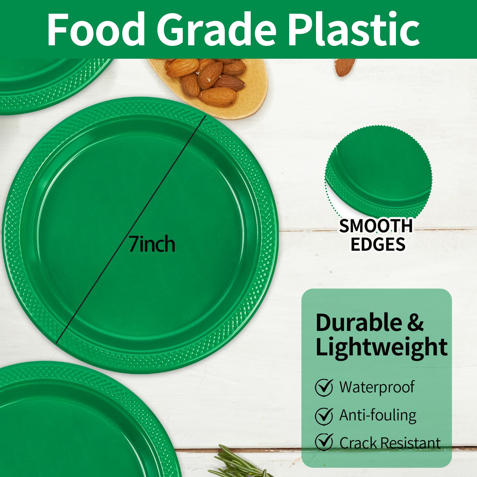 LDFDRT wedding-ready green plates for stylish table settings.