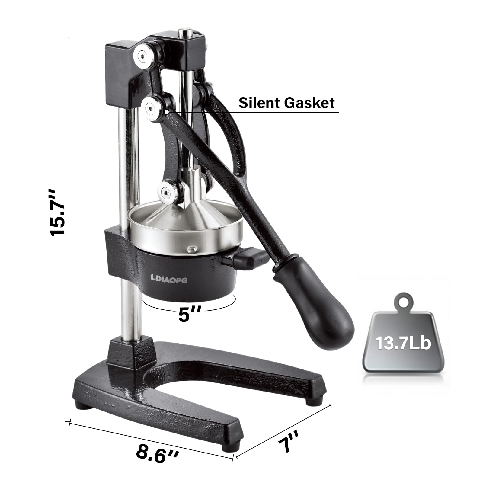 Ldiaopg noiseless-operation lets you squeeze fresh juice anytime.