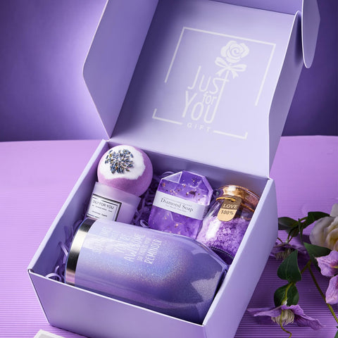 LE CADEAU lavender gift tumbler - 20oz with empowering message for celebrations