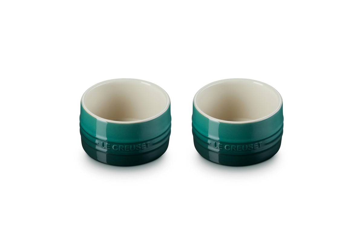 Le Creuset Artichaut ramekins set of two with vibrant glaze for elegant servings