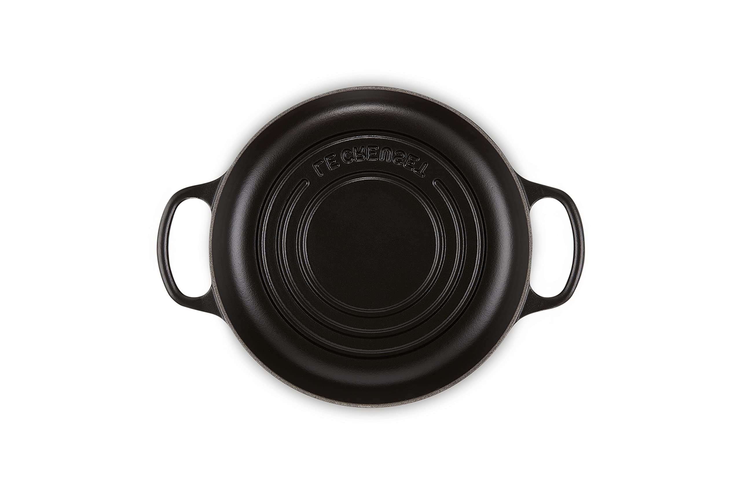 Le Creuset bread oven base shows raised ridges for even browning.