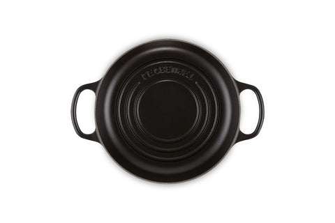 Le Creuset bread oven base shows raised ridges for even browning.