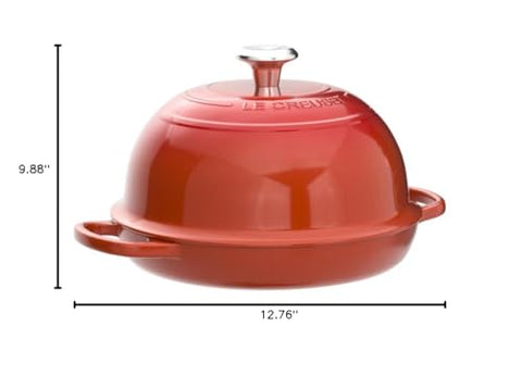 Le Creuset Bread Oven Flame ready-to-bake loaf in home kitchen.