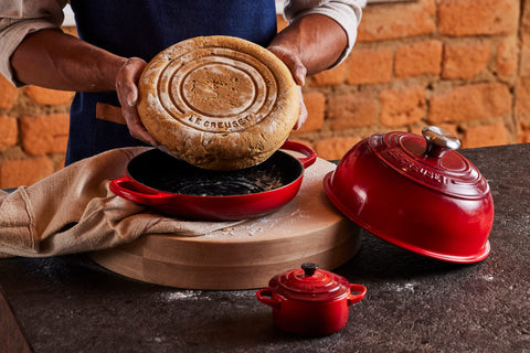 Le Creuset bread oven Shallot matte interior develops patina