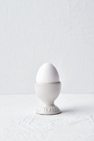 Le Creuset egg cup pairs with desserts for stylish presentation.