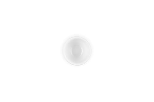 Le Creuset egg cup interior releases food effortlessly for quick cleanup.