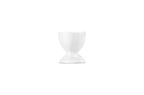 Le Creuset egg cup shown from side view, ideal for soft-boiled eggs.