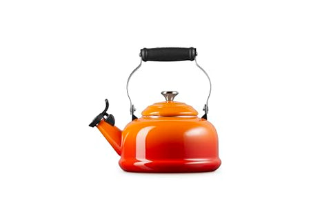 Le Creuset enamel kettle interior shows clear fill markings for measurement