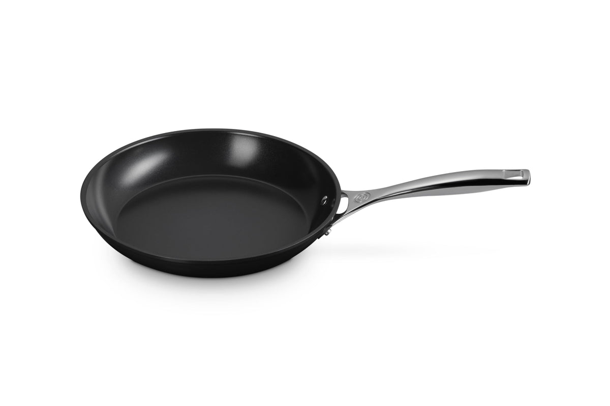 Le Creuset 10-inch fry pan overview showcasing versatile non-stick performance for searing and sautéing