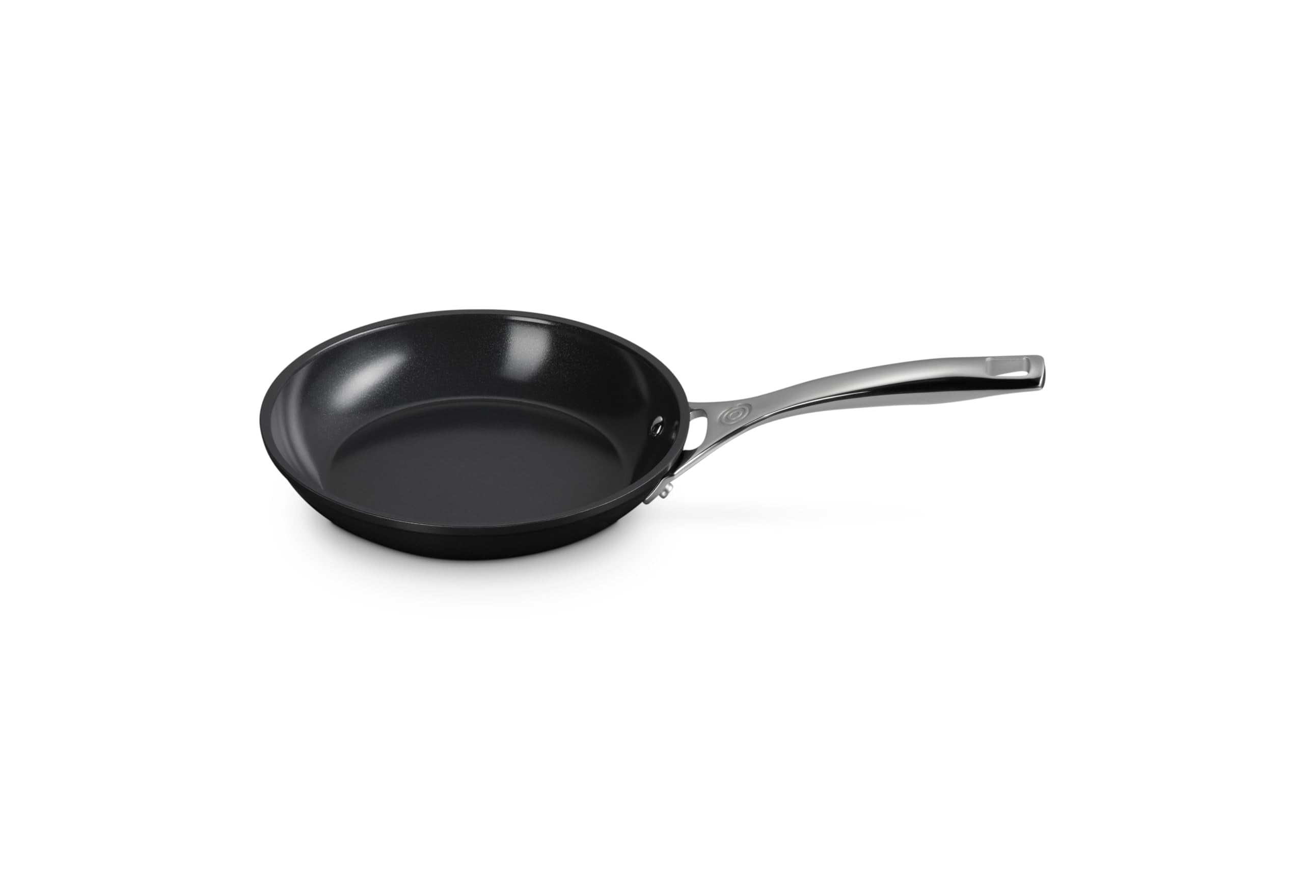 Le Creuset Essential non-stick ceramic pan viewed from top for even heat distribution