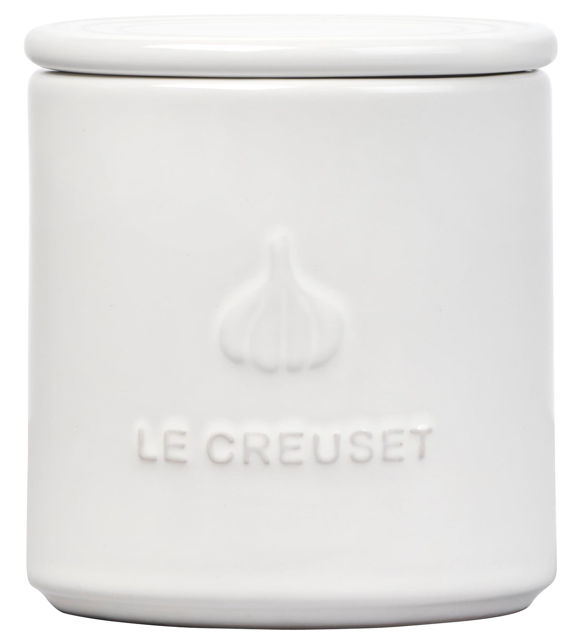 Le Creuset garlic keeper base-holes improves humidity control for fresh garlic on the counter.
